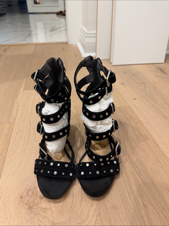 Sam Edelman Shoes - Sam Edelman Black Studded Multi-Strap High Heel Sandals